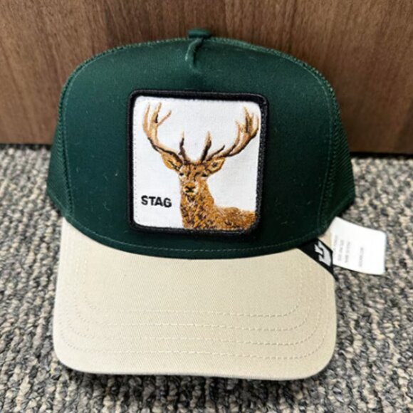 Goorin Bros. Deer Stag The Farm Premium Green and White Trucker Hat